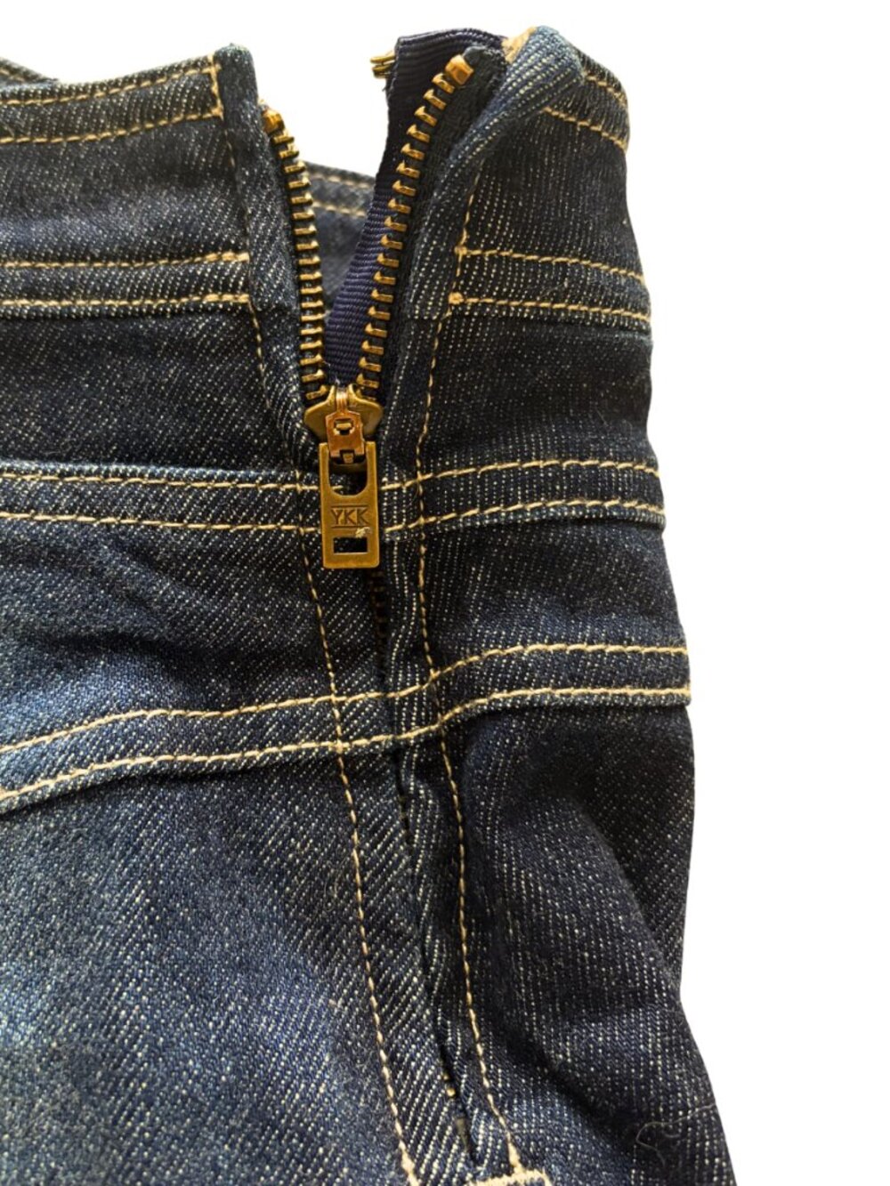 Pilcro Dark Blue Denim Midi Skirt - Picture 2 of 5